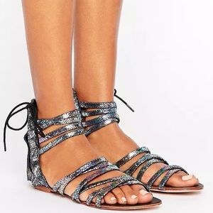 Free People Juliette Iridescent Gladiator Sandals